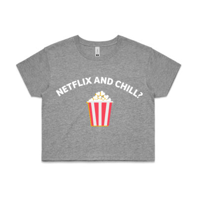 Netflix and chill crop t-shirt Thumbnail
